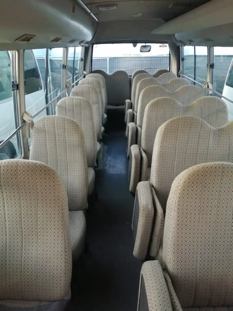 Bus hire UAE 37 34 seater bus of Mitsubishi Rosa