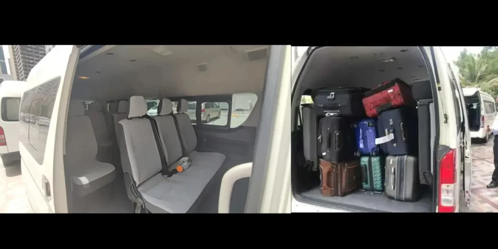 Bus hire UAE 9 13 SEATER MINI VAN RENTAL