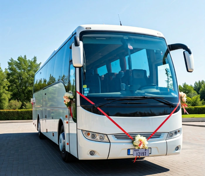 Wedding bus rental for guests in Sharjah
