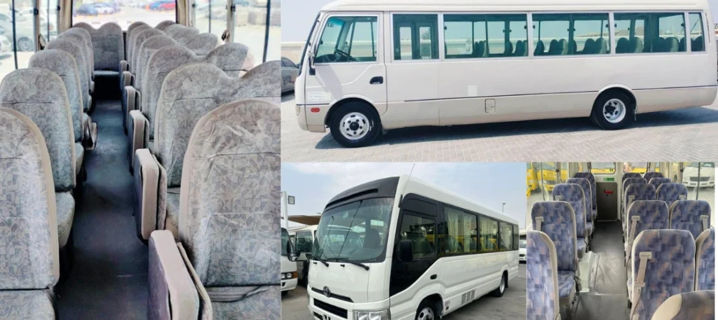 Bus hire UAE 21 24-seater Toyota Coaster