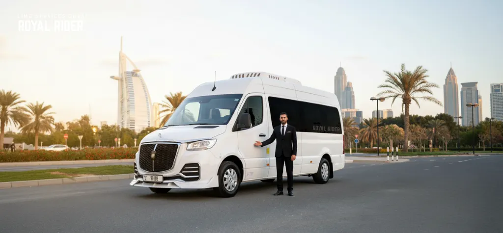 White Mercedes Sprinter VIP Van Rental