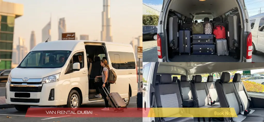 11 passengers car rental Dubai