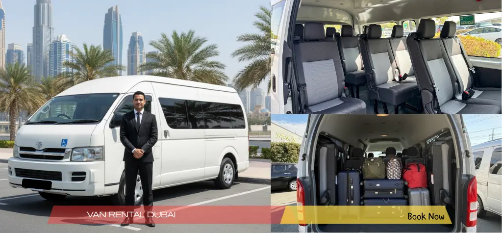 13 passengers van rental Dubai