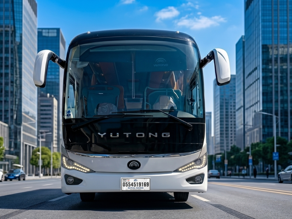 50 Seater Bus Rental Dubai UAE | Luxury Coach with Driver 19 Yutong 50-53 seater luxury