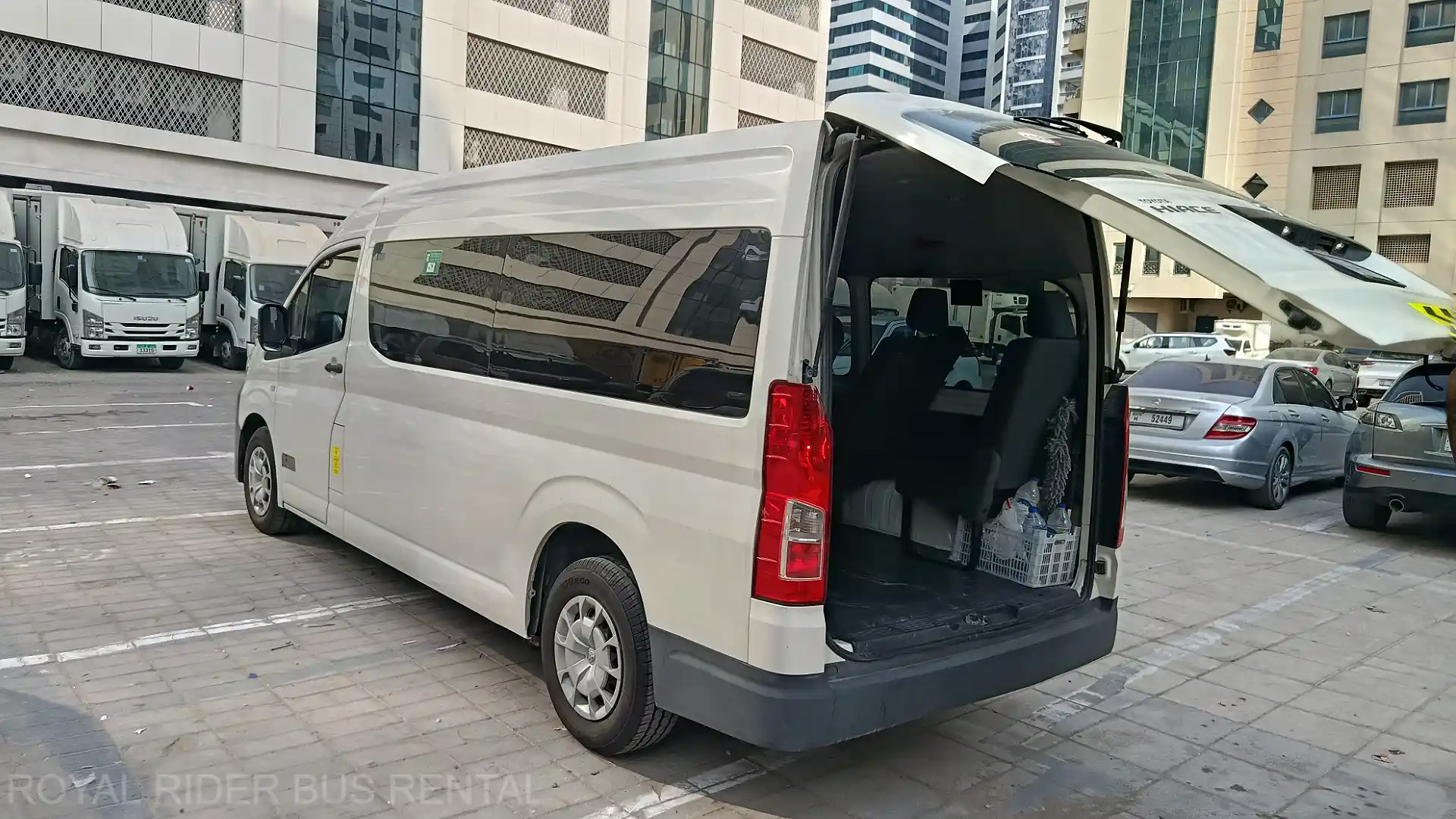 13 seater van trunk space