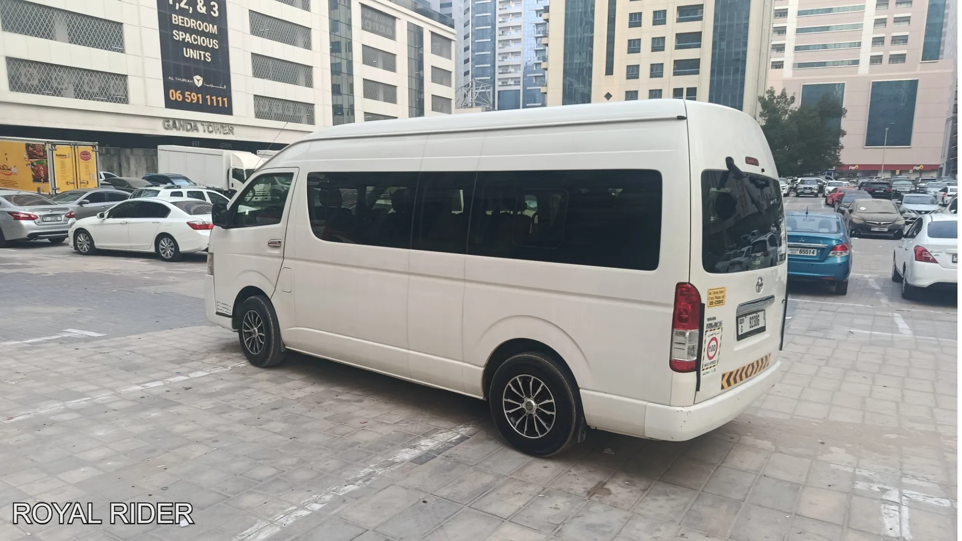 Toyota Hiace van rental Dubai with driver
