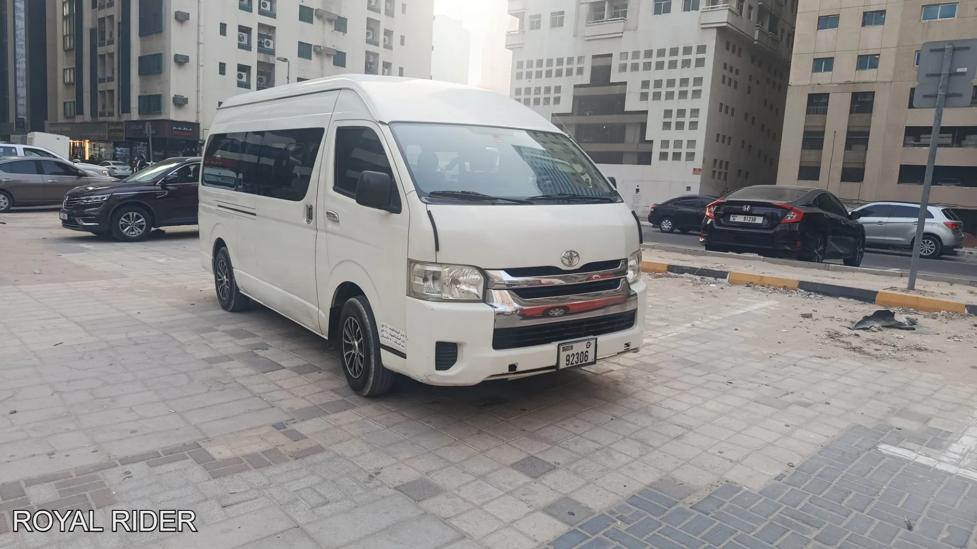 14 seater Toyota Hiace rental Dubai with driver
