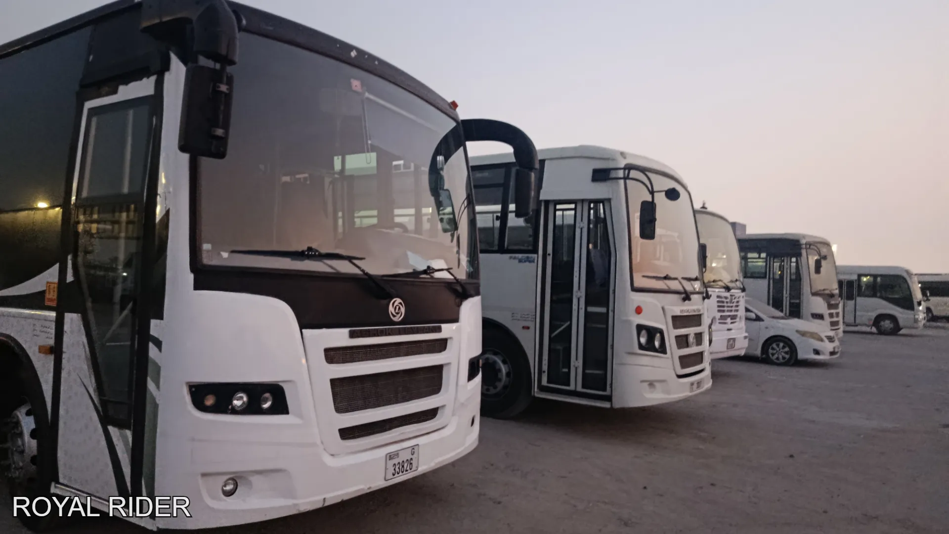 Ashok Leyland bus hire for workforce transportation Abu Dhabi