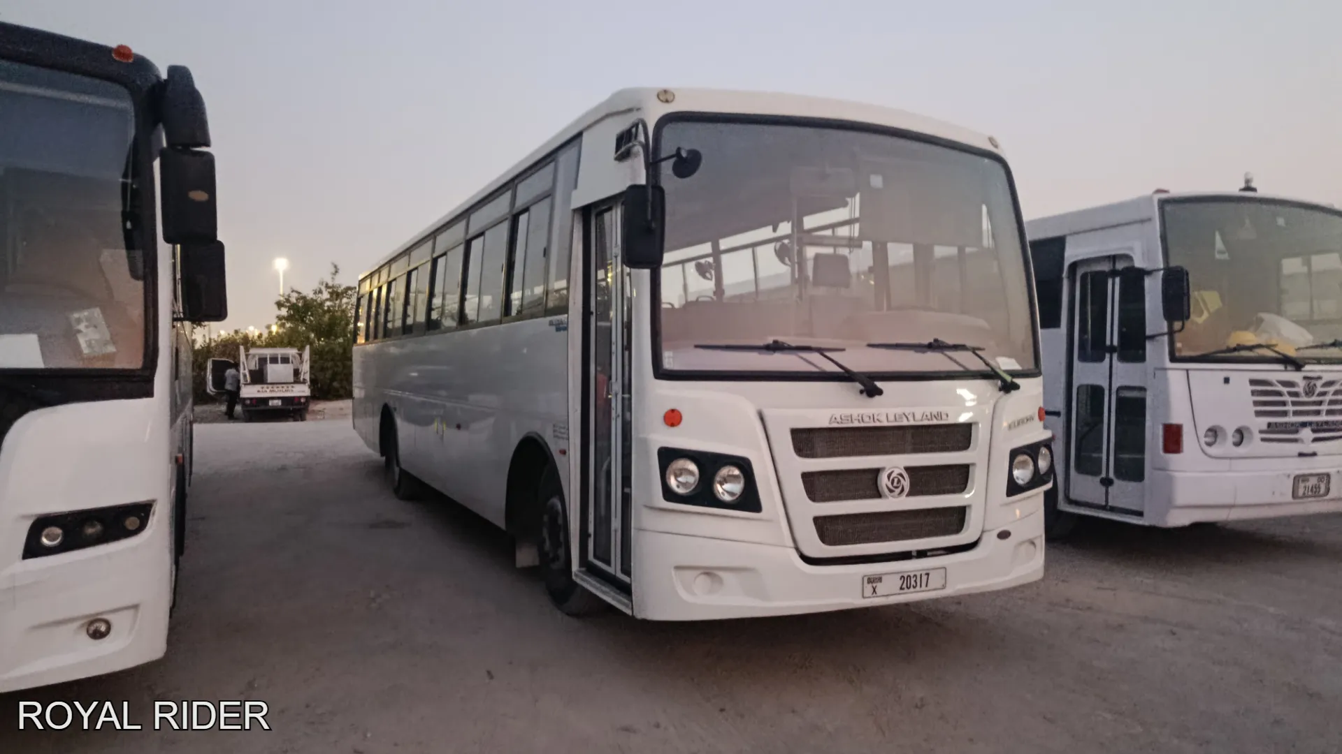 Ashok Leyland staff bus rental Abu Dhabi