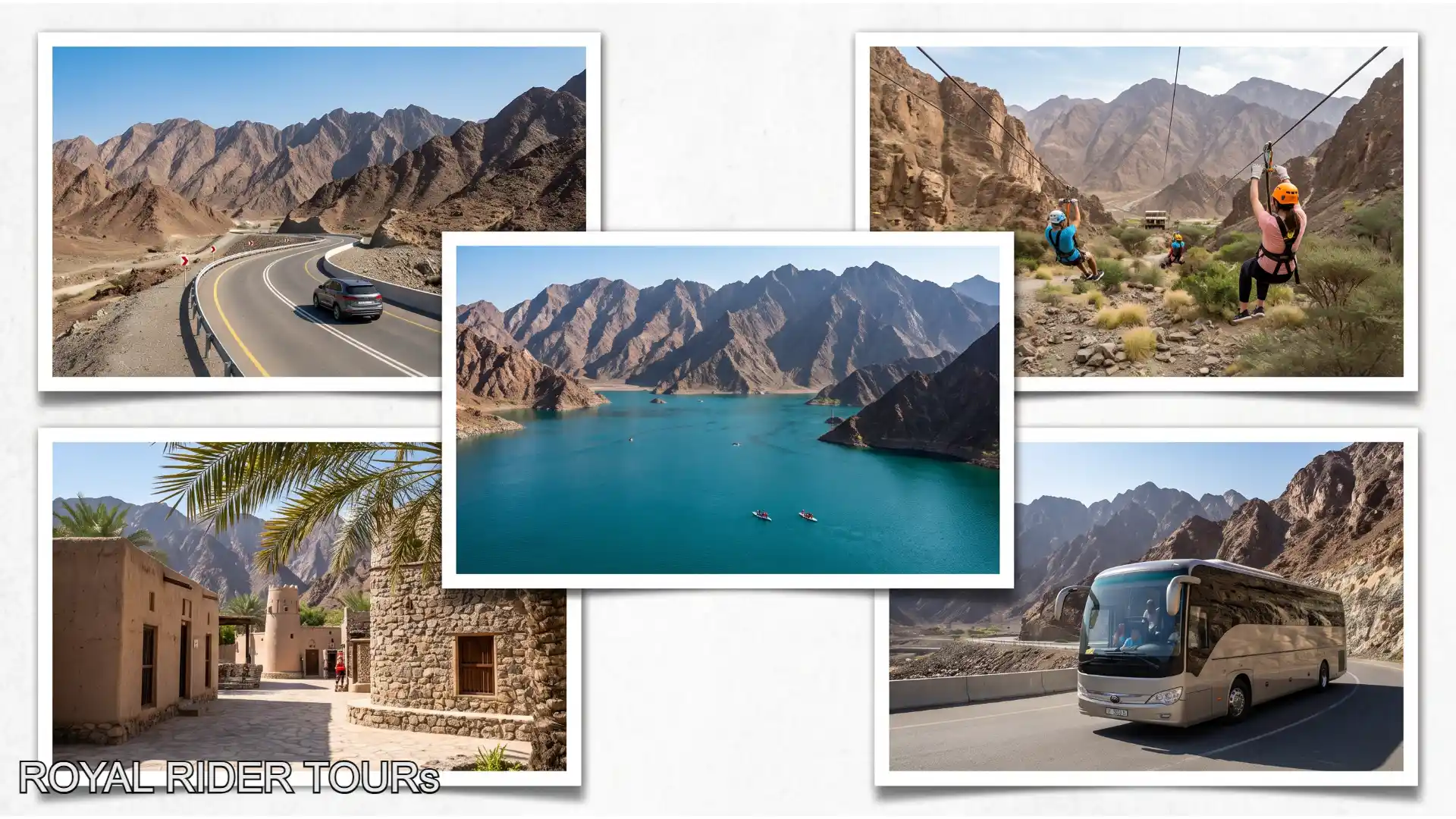 Hatta sightseeing with mountain landscape and group tour planning