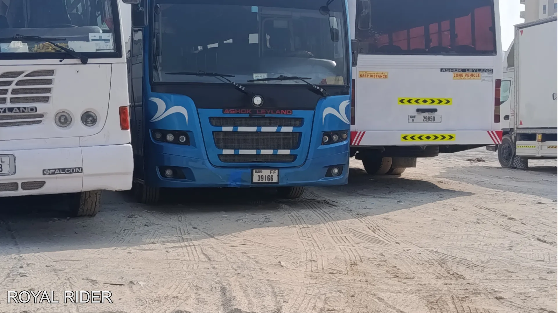 Ashok Leyland staff and labour bus rental RAK