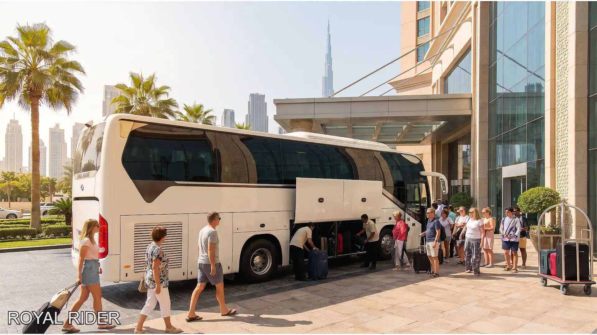 hotel transfer transportation for groups in Dubai