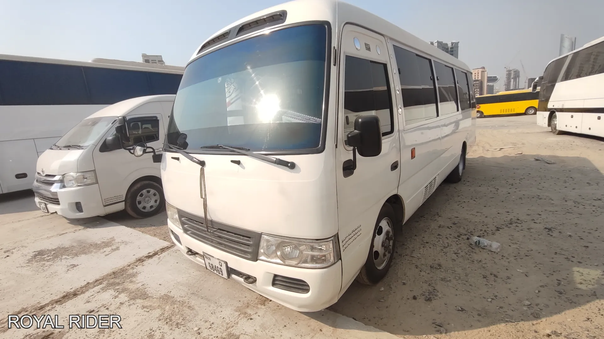 Toyota Coaster bus rental Khor Fakkan